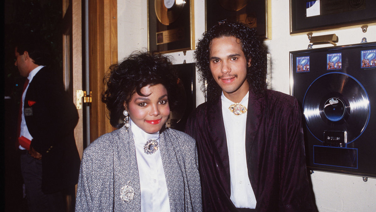 Janet Jackson ir pirmasis jos vyras Jameso DeBarge'as (1985 m.)