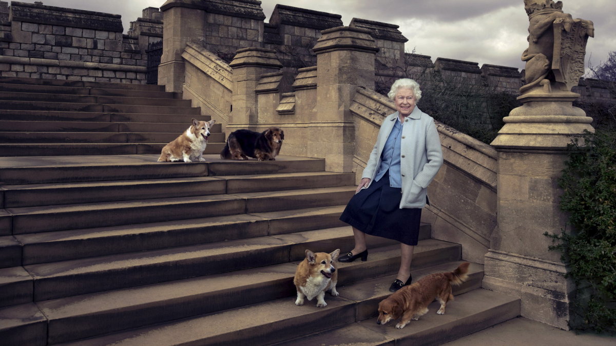 Karalienė Elizabeth II su savo augintiniais / „Reuters“/„Scanpix“ nuotr.