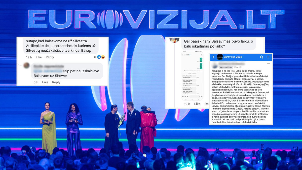 Pasipiktinimo komentarai dėl „Eurovizijos“ balsų skaičiavimo / Skirmanto Lisausko ir socialinių tinklų nuotr.
