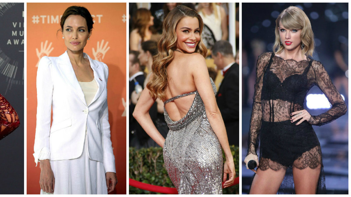 Beyonce, Angelina Jolie, Sofia Vergara ir Taylor Swift