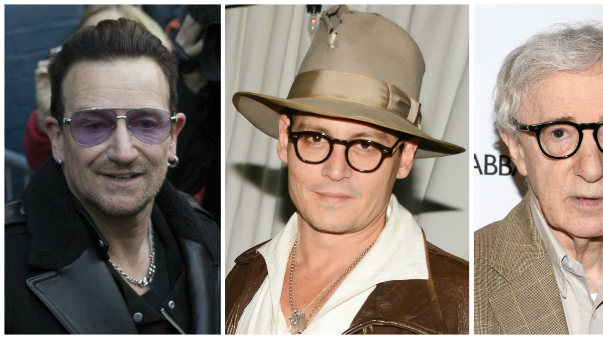 Bono, Johnny Deppas ir Woody Allenas