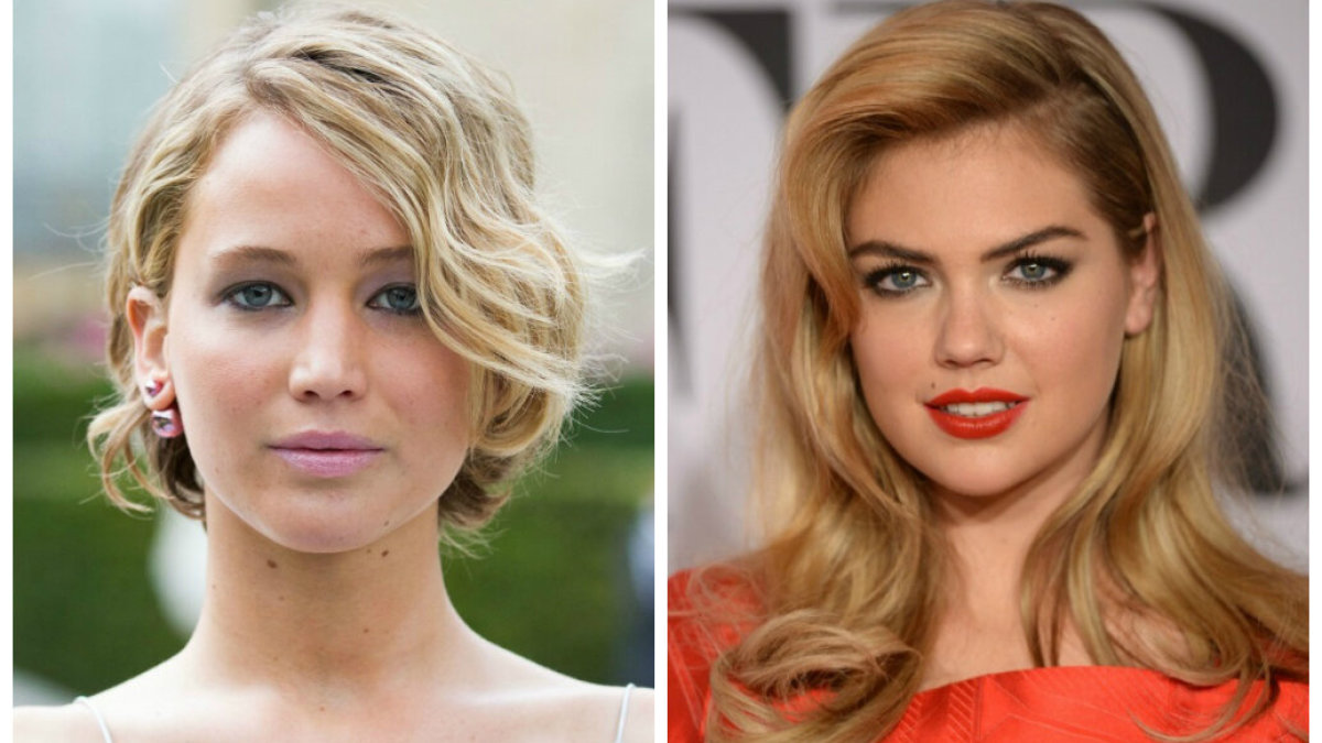 Jennifer Lawrence ir Kate Upton