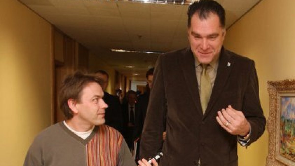 Julius Girdvainis ir Arvydas Sabonis