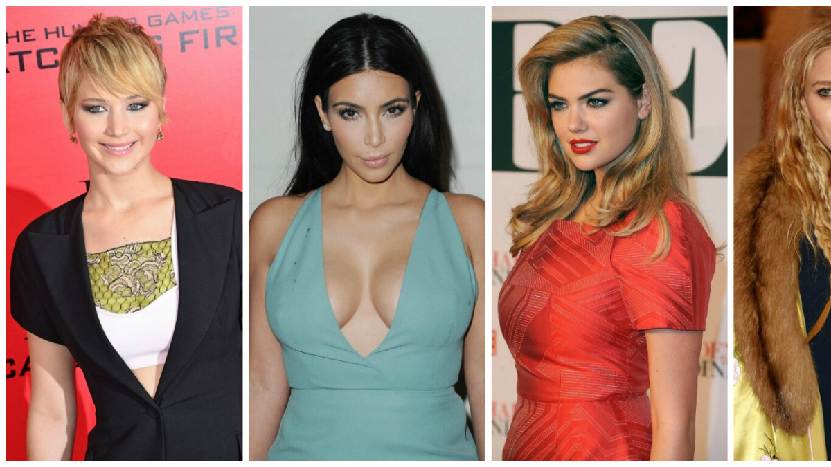 Jennifer Lawrence, Kim Kardashian, Kate Upton ir Mary Kate Olsen