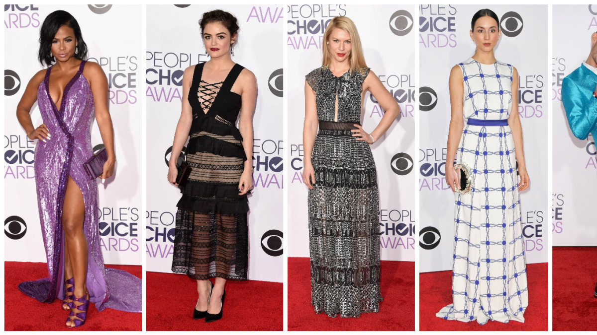 „People's Choice“ apdovanojimų svečiai (iš kairės): Christina Milian, Lucy Hale, Claire Danes, Troian Bellisario ir Frankie Grande