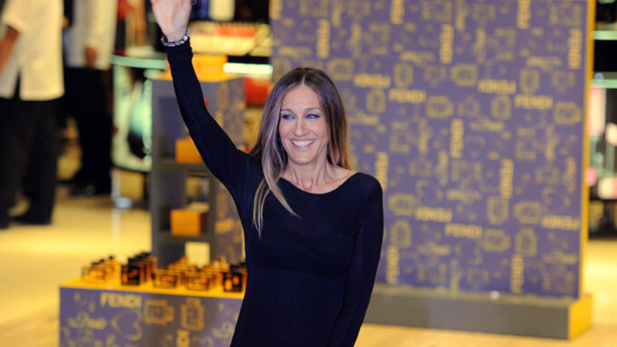 Sarah Jessica Parker susitikime su gerbėjais Maniloje.