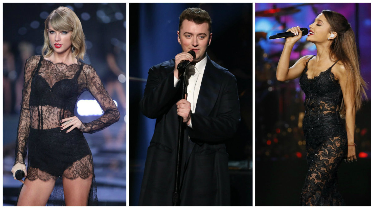 Taylor Swift, Samas Smithas ir Ariana Grande