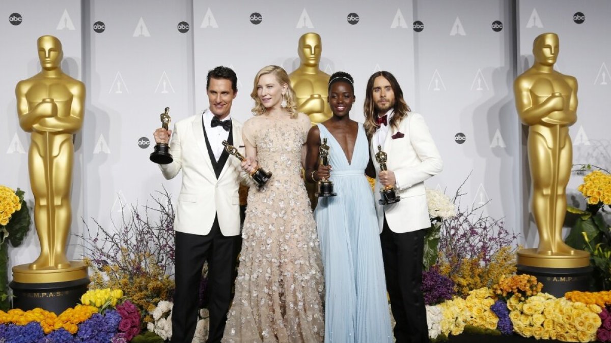 Matthew McConaughey, Cate Blanchett, Lupita Nyong'o ir Jaredas Leto