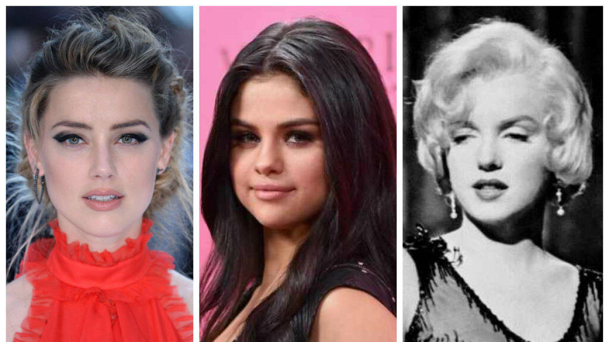 Amber Heard, Selena Gomez ir Marilyn Monroe