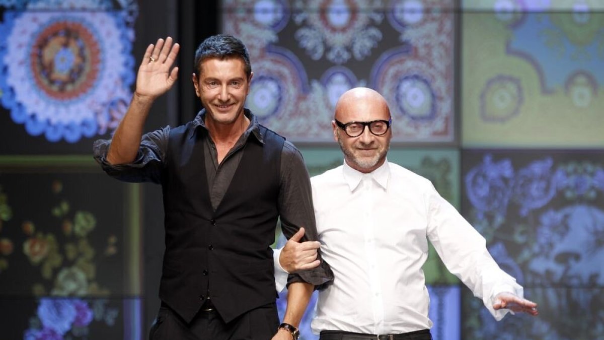 Dizaineriai Domenico Dolce (dešinėje) ir Stefano Gabbana