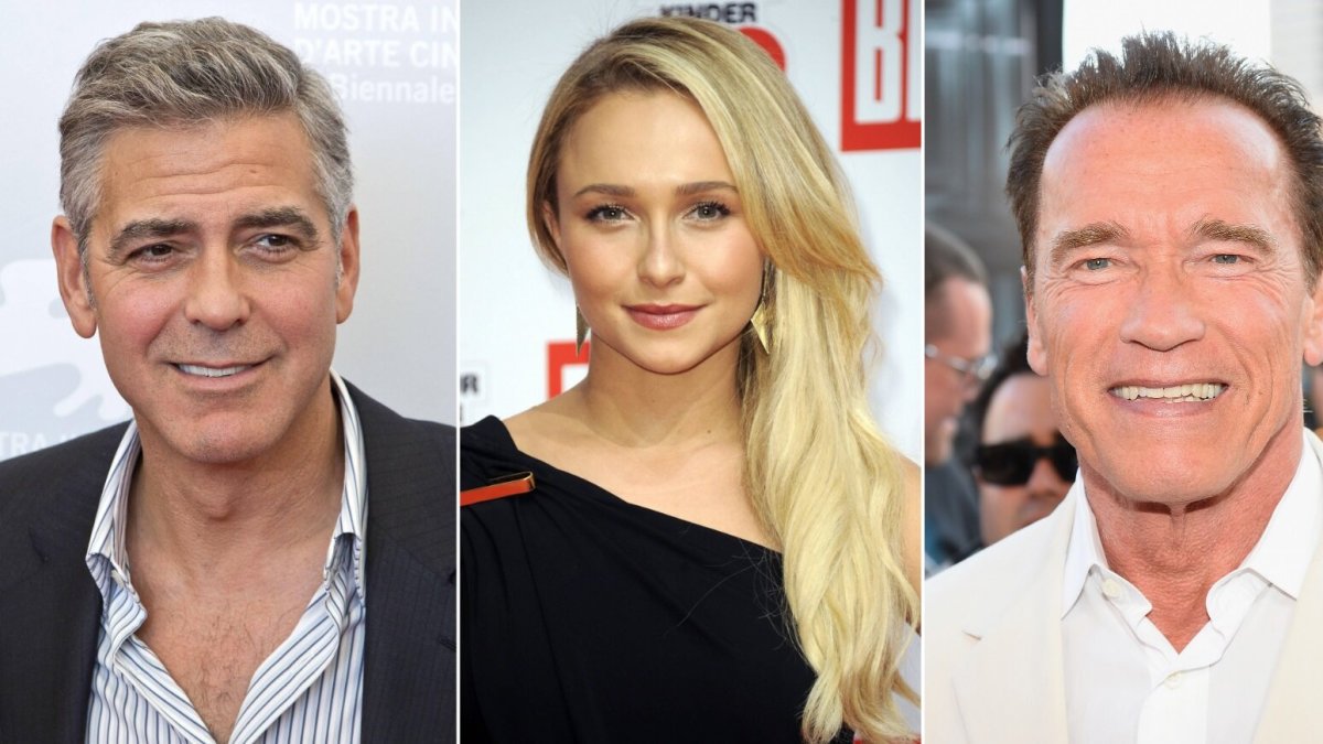 George'as Clooney, Hayden Panettiere ir Arnoldas Schwarzeneggeris