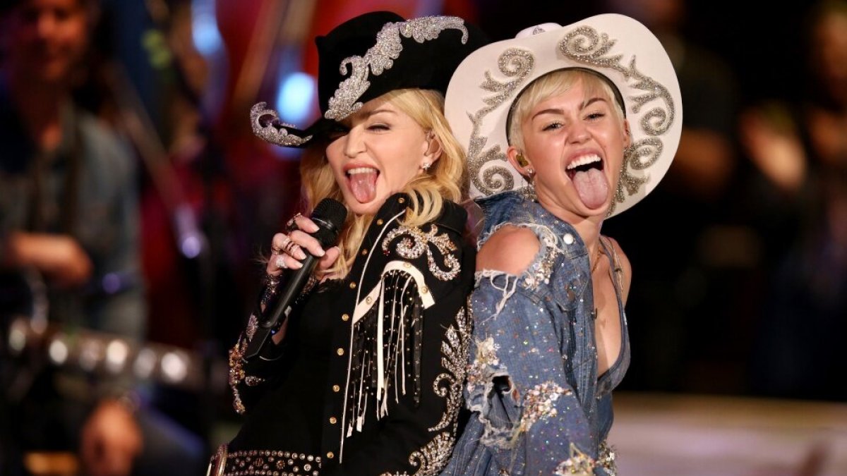 Madonna ir Miley Cyrus