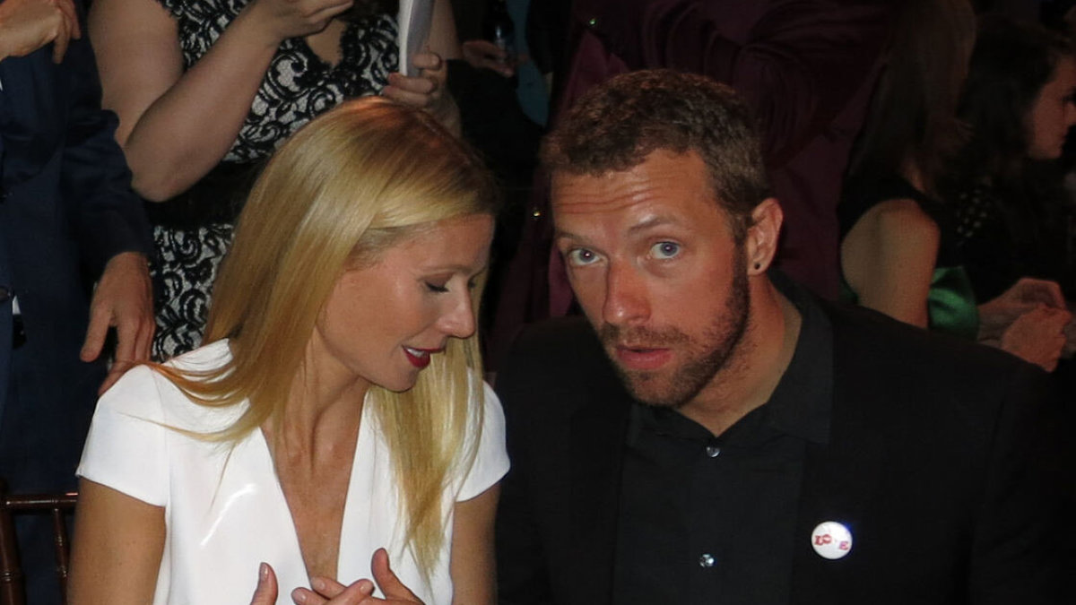 Gwyneth Paltrow ir Chrisas Martinas 2014 metų sausį „Auksinių gaublių“ ceremonijoje 