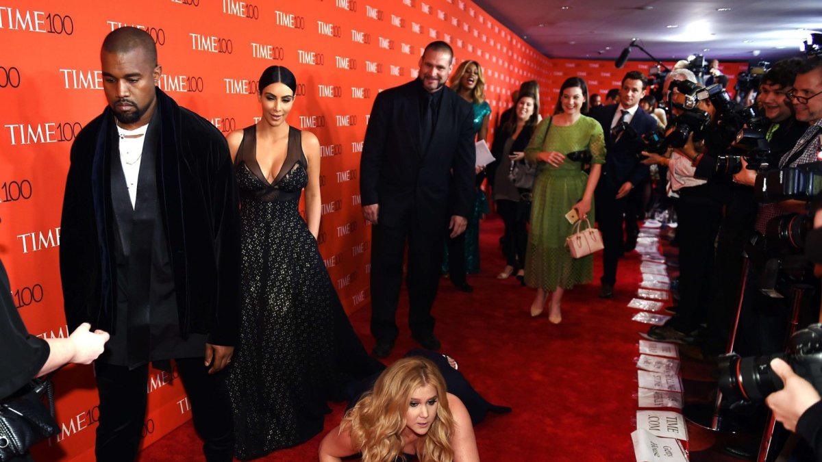 Kanye Westas, Kim Kardashian ir Amy Schumer