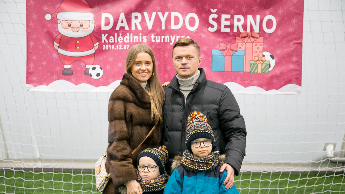 Darvydas Šernas pakvietė į vaikų futbolo turnyrą/ Sauliaus Čirbos nuotr.