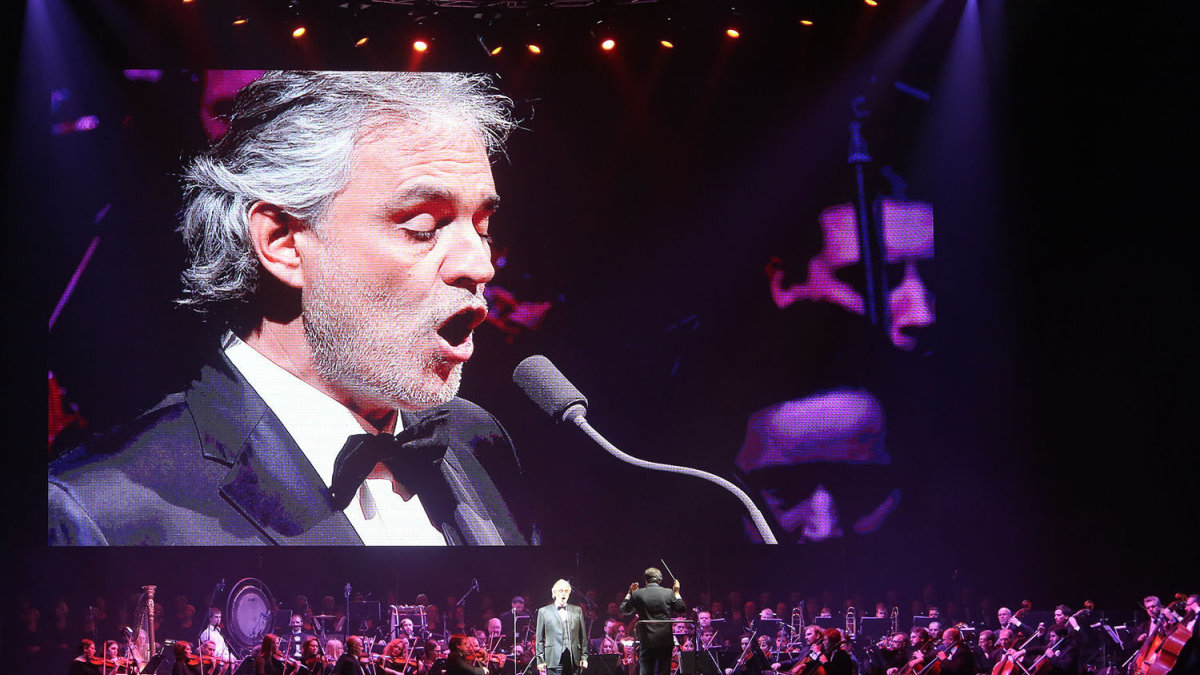 Andrea Bocelli koncerto akimirka