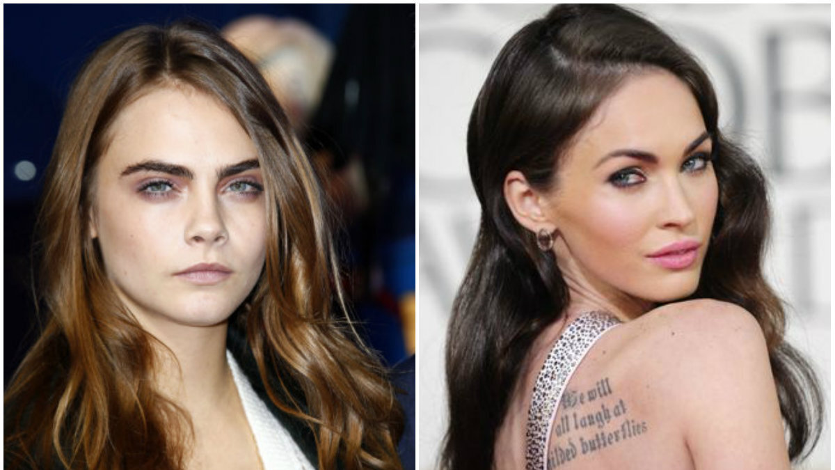 Cara Delevingne ir Megan Fox