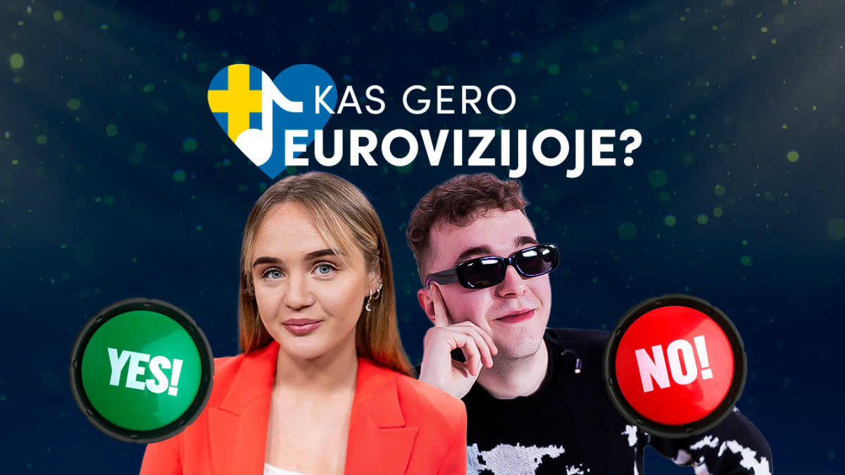 Beatričė Staniūnaitė ir Justas Pečeliūnas: Kas gero Eurovizijoje? laidoje / Marius Janavičius nuotr.