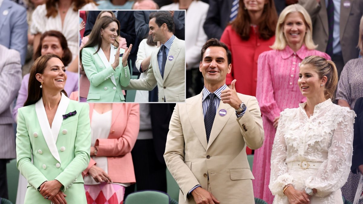 Rogeris Federeris su žmona ir Kate Middleton / „Scanpix“ nuotr.