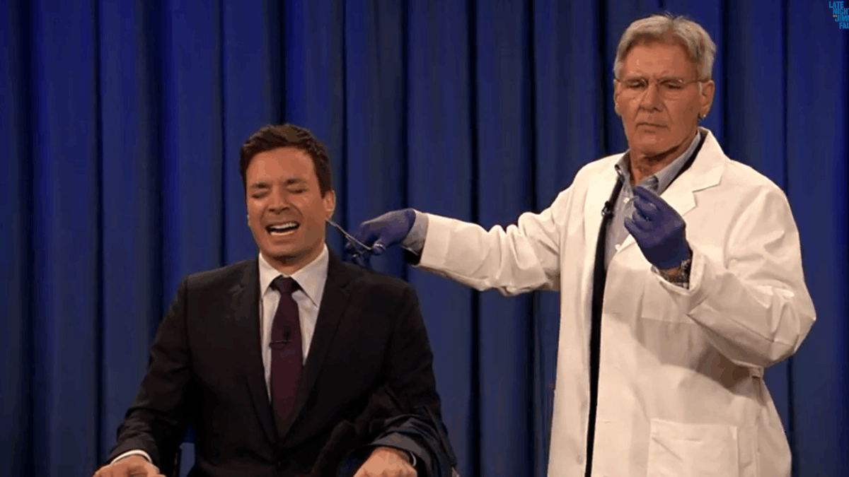 Harrisonas Fordas ir Jimmy Fallonas