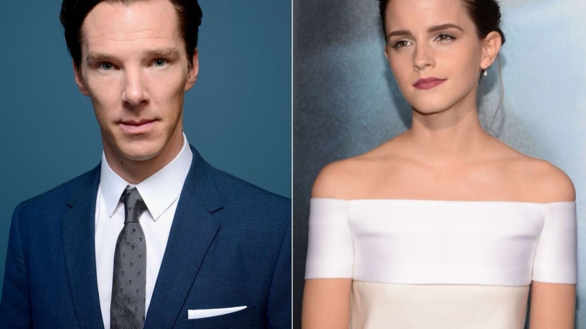 Benedictas Cumberbatchas ir Emma Watson