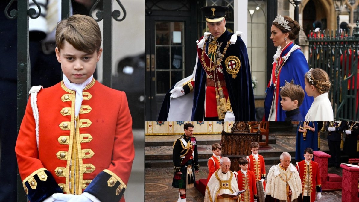Velso princo Williamo ir princesės Catherine šeima karūnavimo iškilmėse / AFP/„Scanpix“ nuotr.