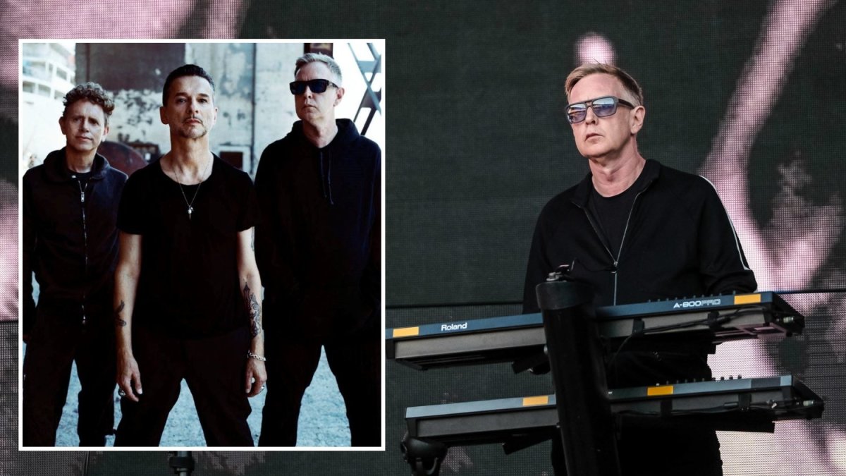 Grupė „Depeche Mode“ ir jos klavišininkas Andy Fletcheris (dešinėje) / Scanpix nuotr.