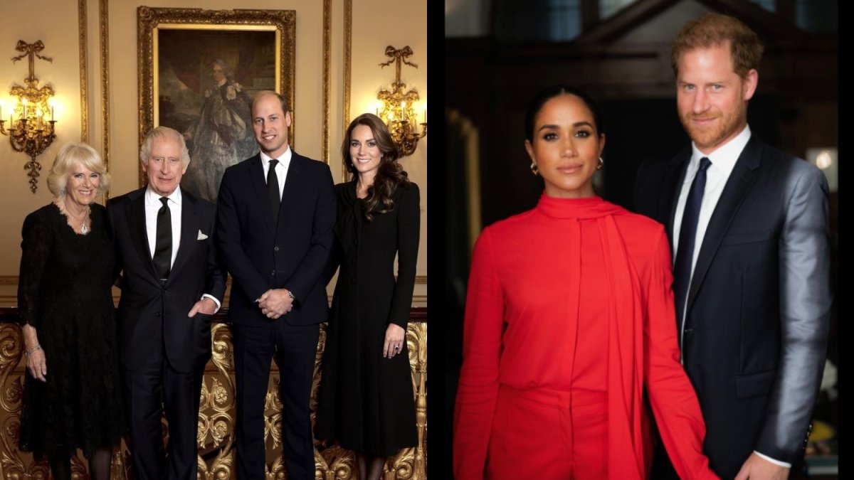 Karalius Charlesas II, karalienė konsortė Camilla, Velso princai Williamas ir Catherine, Meghan Markle ir princas Harry / Chriso Jacksono ir Misano Harrimano nuotr.
