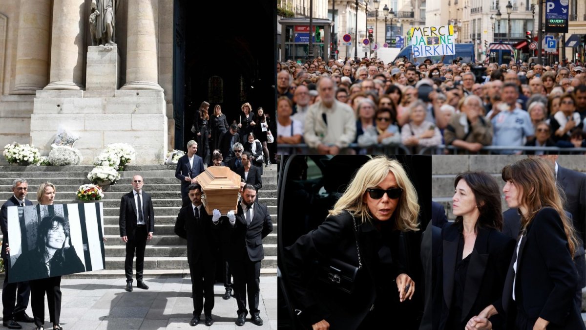 Jane Birkin laidotuvės Paryžiuje / AFP/„Scanpix“ nuotr.