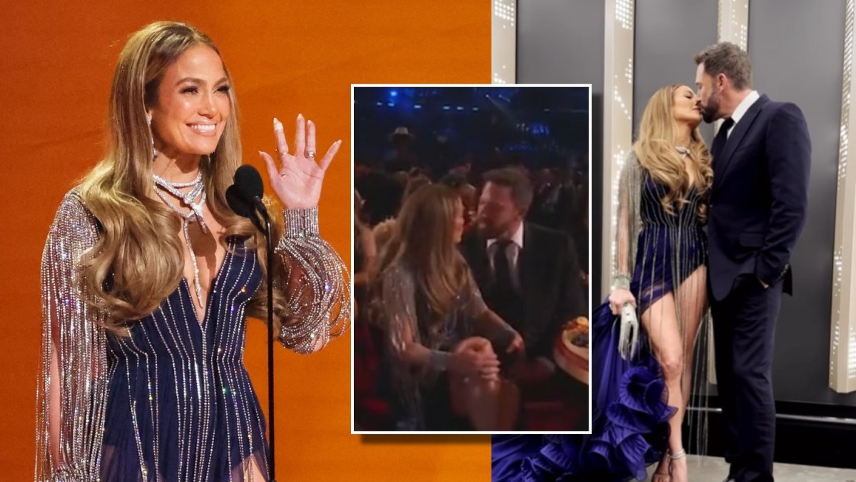Jennifer Lopez ir Benas Affleckas „Grammy“ apdovanojimuose / Scanpix ir socialinių tinklų nuotr.