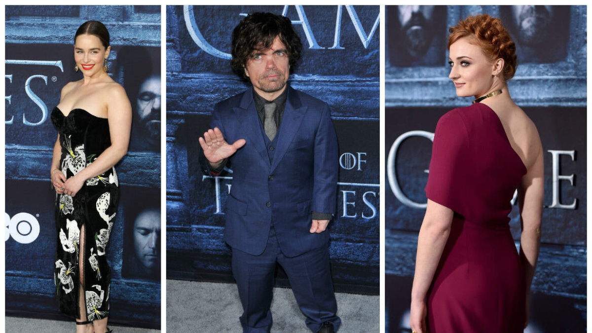 Emilia Clarke, Peteris Dinklage'as ir Sophie Turner