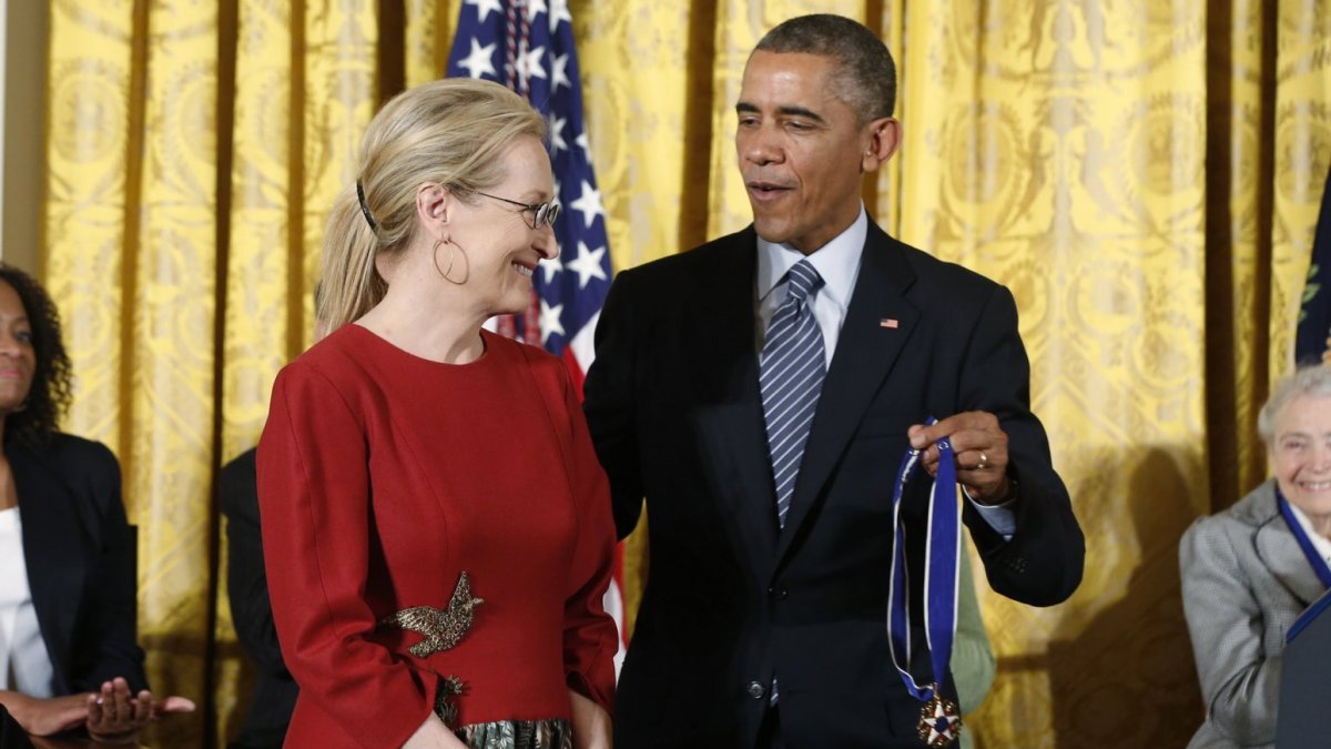 Meryl Streep ir Barackas Obama