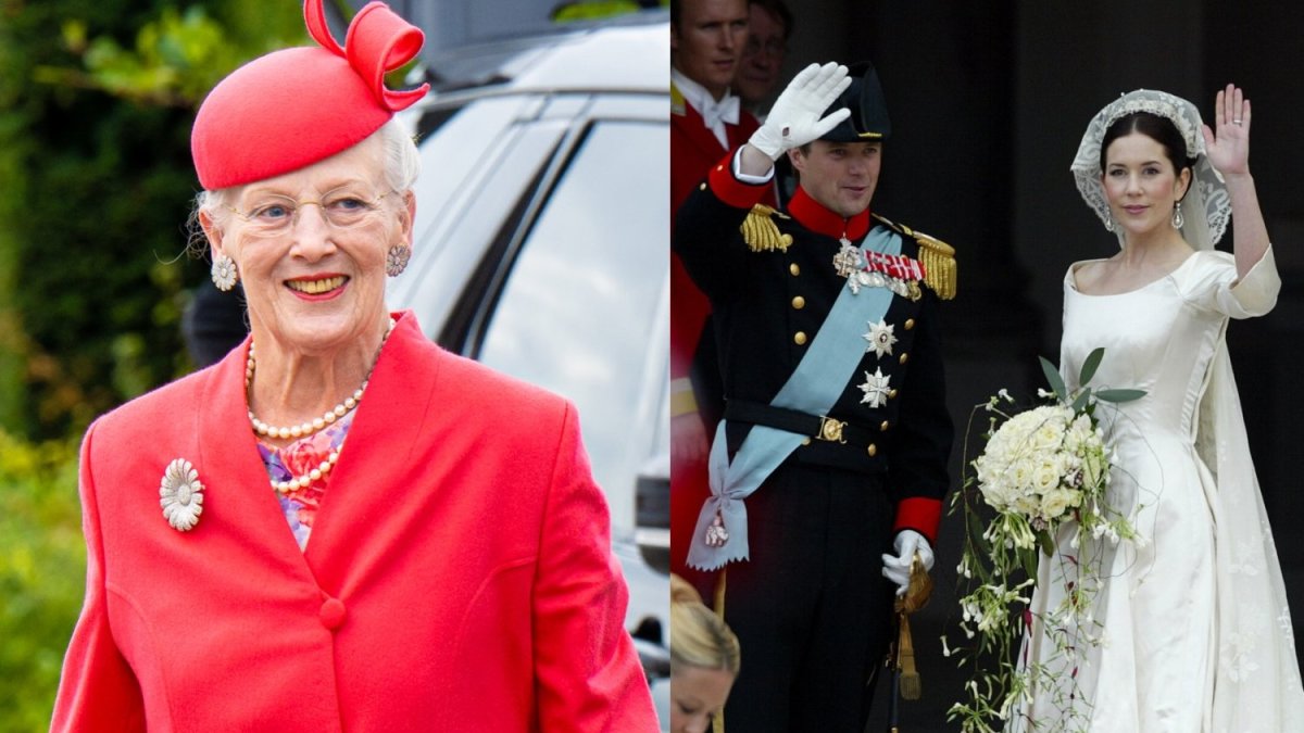 Danijos karalienė Margrethe II, princai Frederikas ir Mary / AFP/„Scanpix“ nuotr.