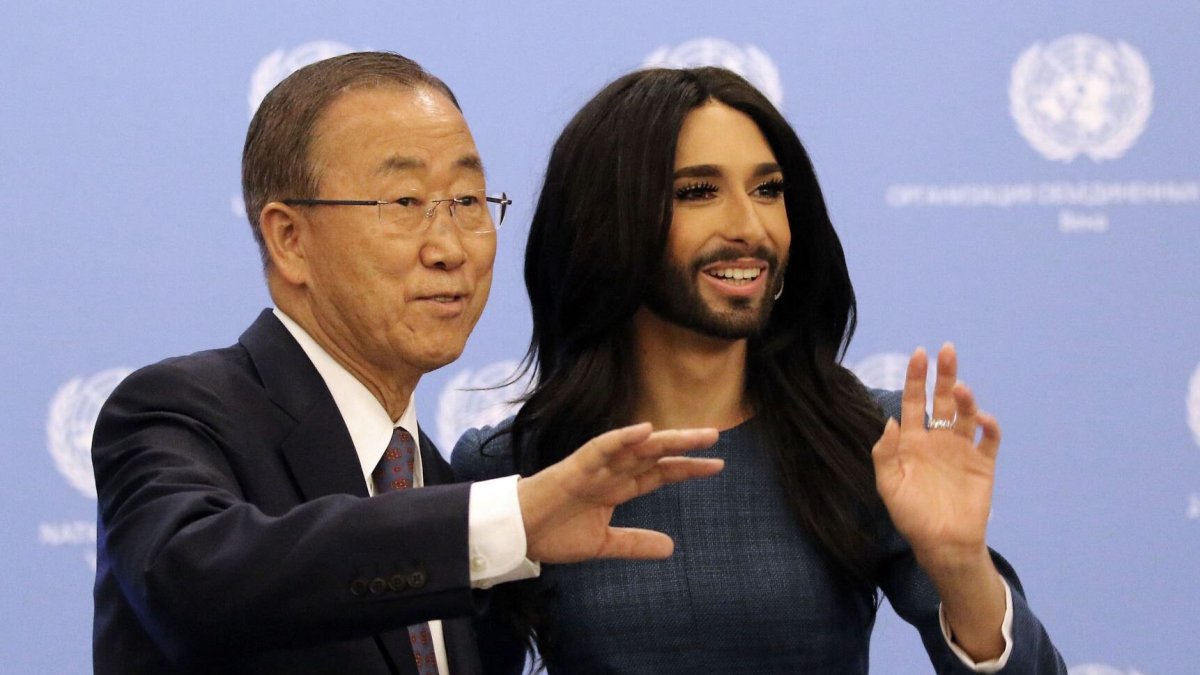 Ban Ki-moonas ir Conchita Wurst