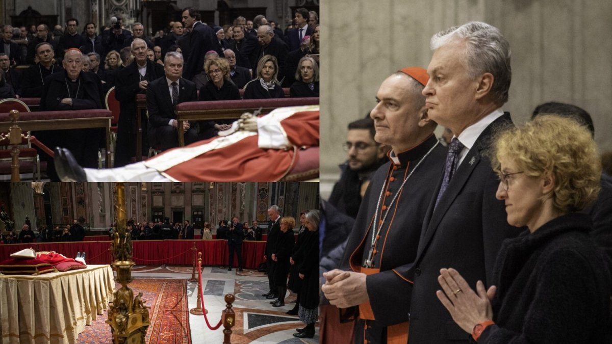 Gitanas Nausėda dalyvavo Popiežiaus emerito Benedikto XVI atsisveikinimo ceremonijoje / Lietuvos Respublikos Prezidento kanceliarijos / Roberto Dačkaus nuotr.