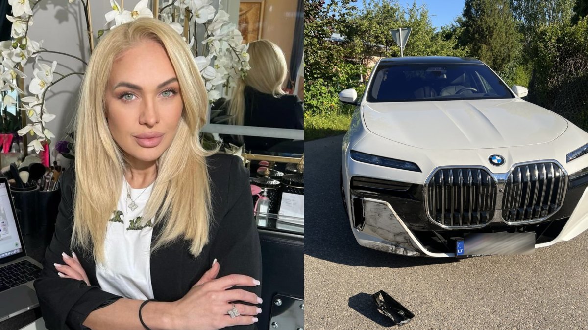 Oksana Pikul ir jos BMW  / Asmeninio albumo nuotr.