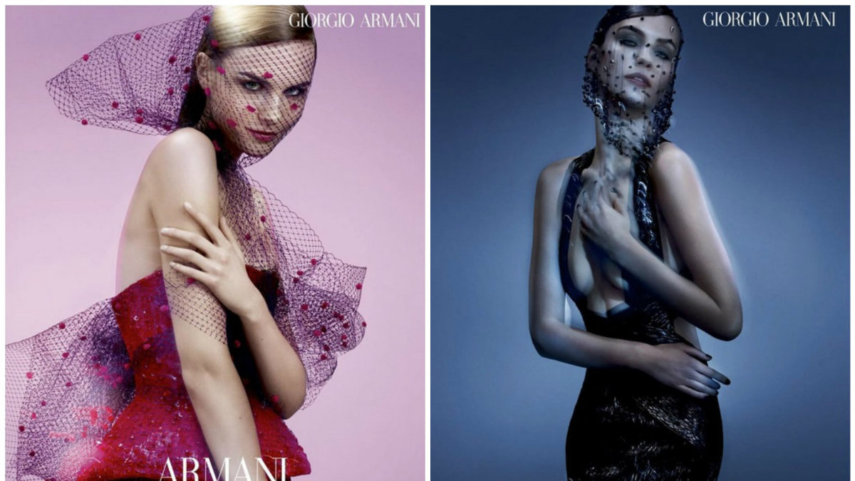 Julija Steponavičiūtė „Giorgio Armani“ kvepalų reklamoje