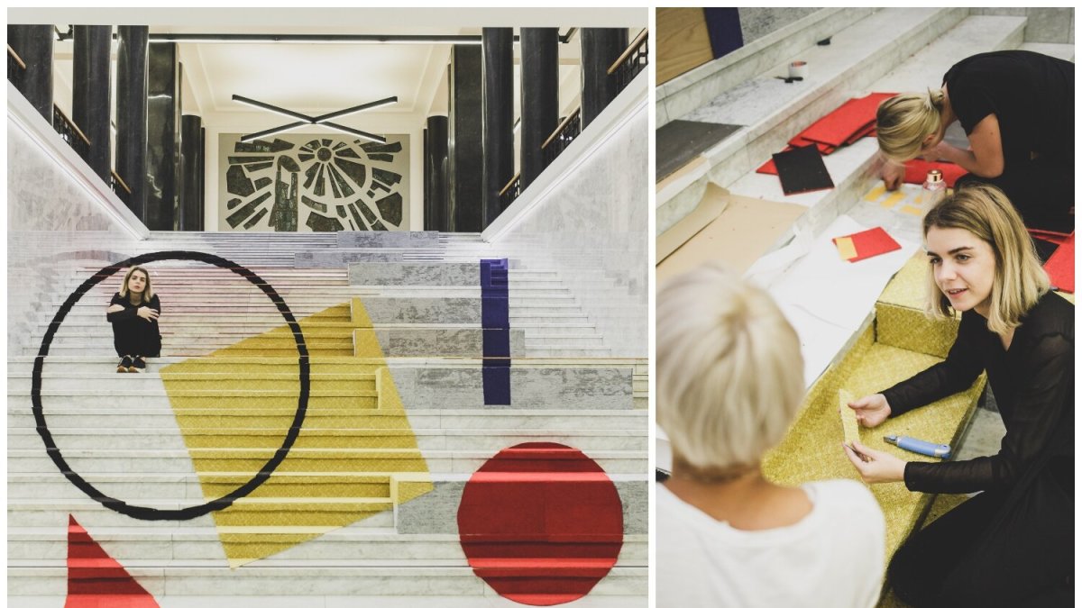 Jolita Vaitkutė sukūrė instaliaciją Martyno Mažvydo bibliotekoje/ Emilijos Vinžanovaitės nuotr.