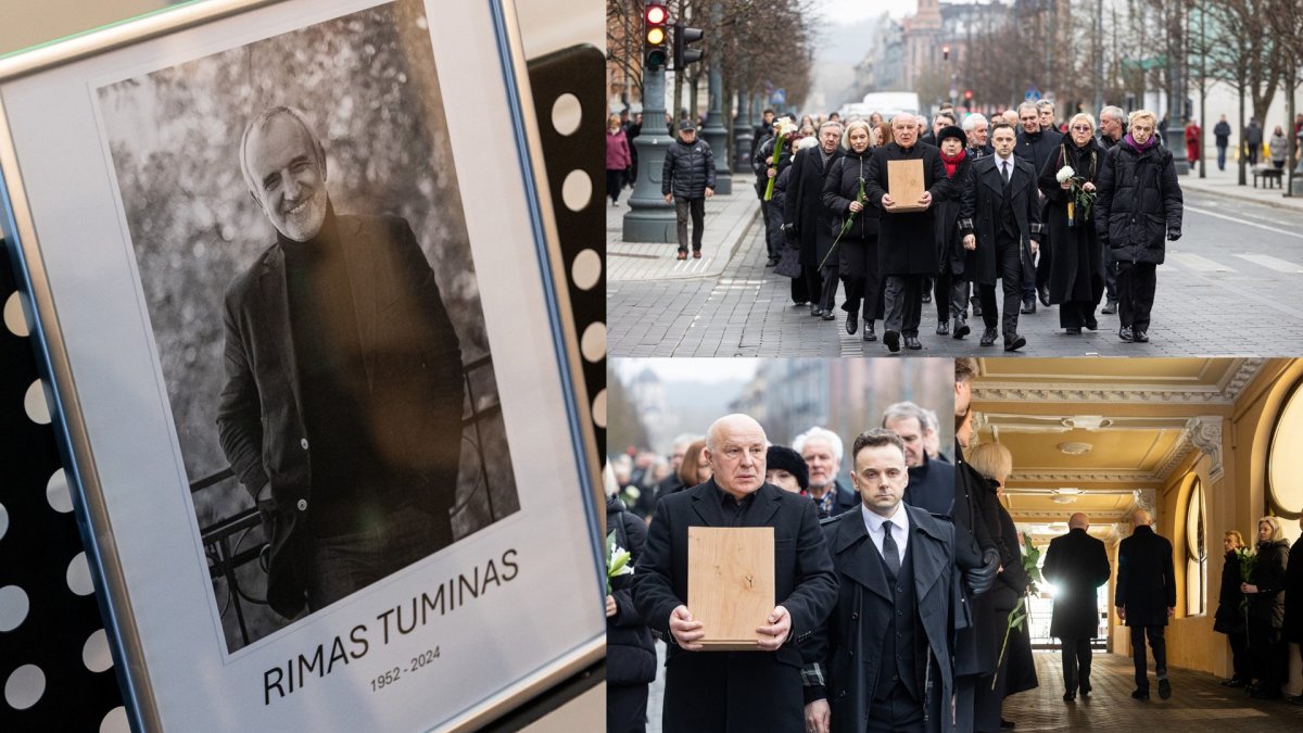 Vilniuje – atsisveikinimas su Rimu Tuminu / Pauliaus Pelecko BNS, Žmonės.lt koliažas