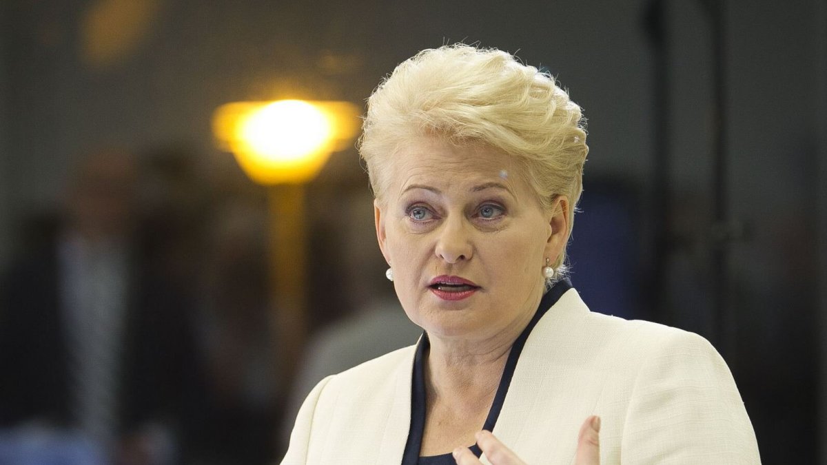 Dalia Grybauskaitė švenčia pergalę Prezidento rinkimuose.