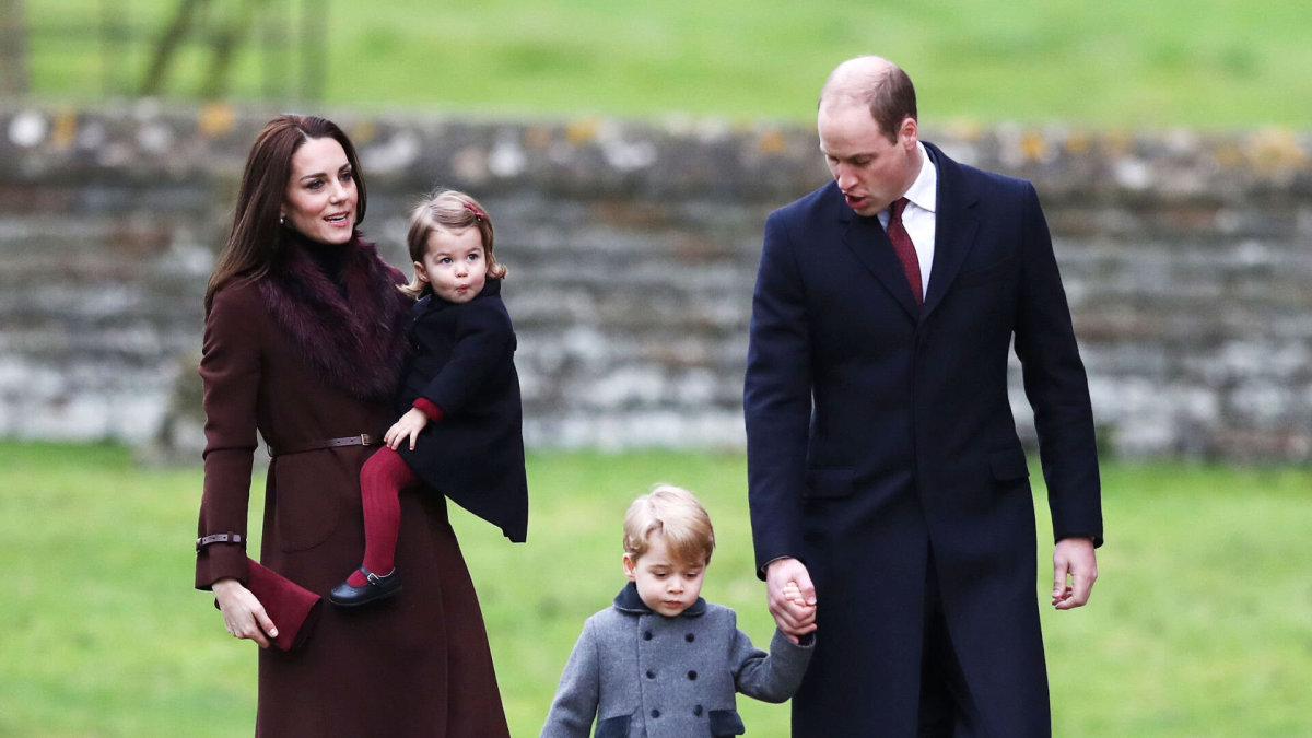 Princas Williamas ir Kembridžo hercogienė Catherine su vaikais