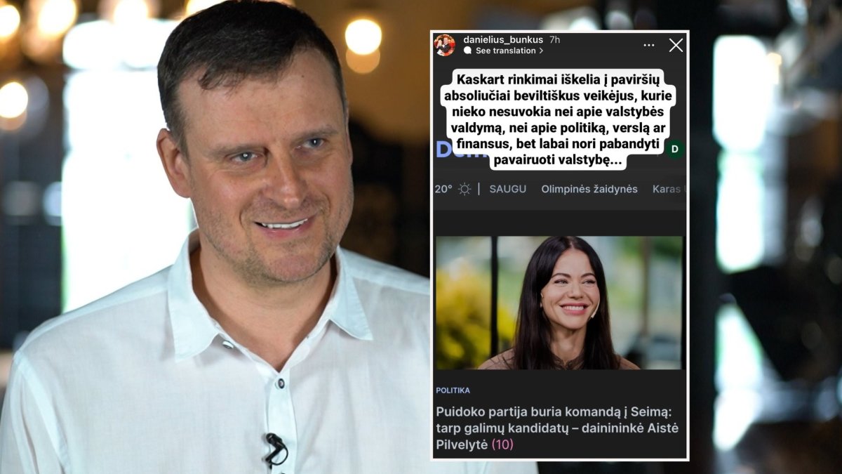 Danielius Bunkus / Stop kadras ir socialinių tinklų nuotr.