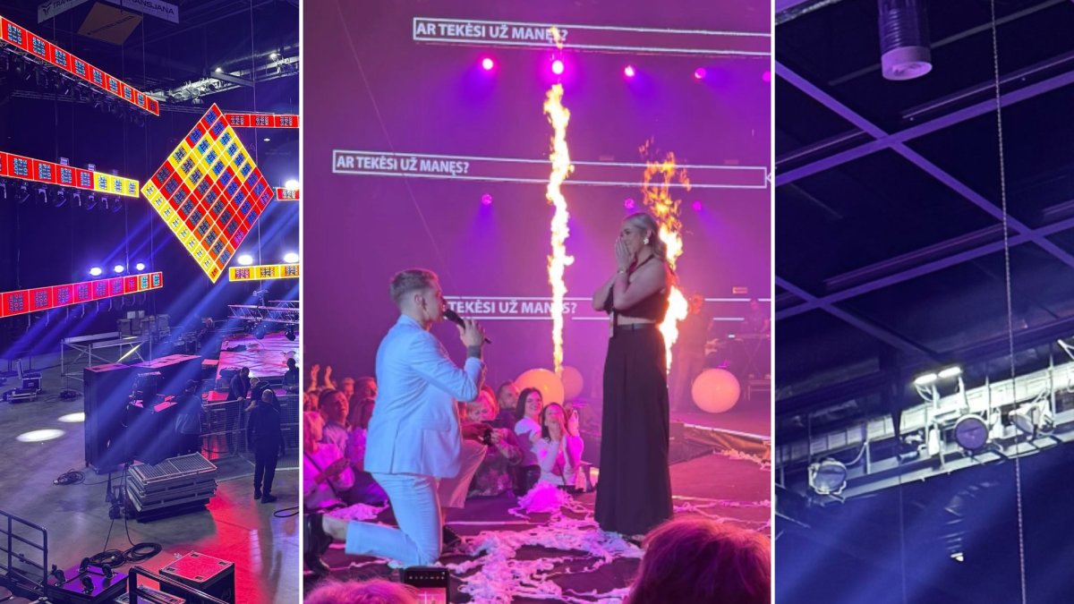 Sužadėtuvės grupės „Karaliai“ koncerto metu / Asmeninio albumo nuotr.
