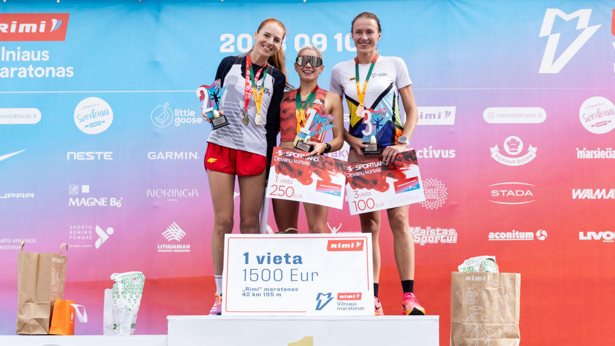 2023 m. Vilniaus maratono nugalėtojai / Jurgos Urbonaitės nuotr.