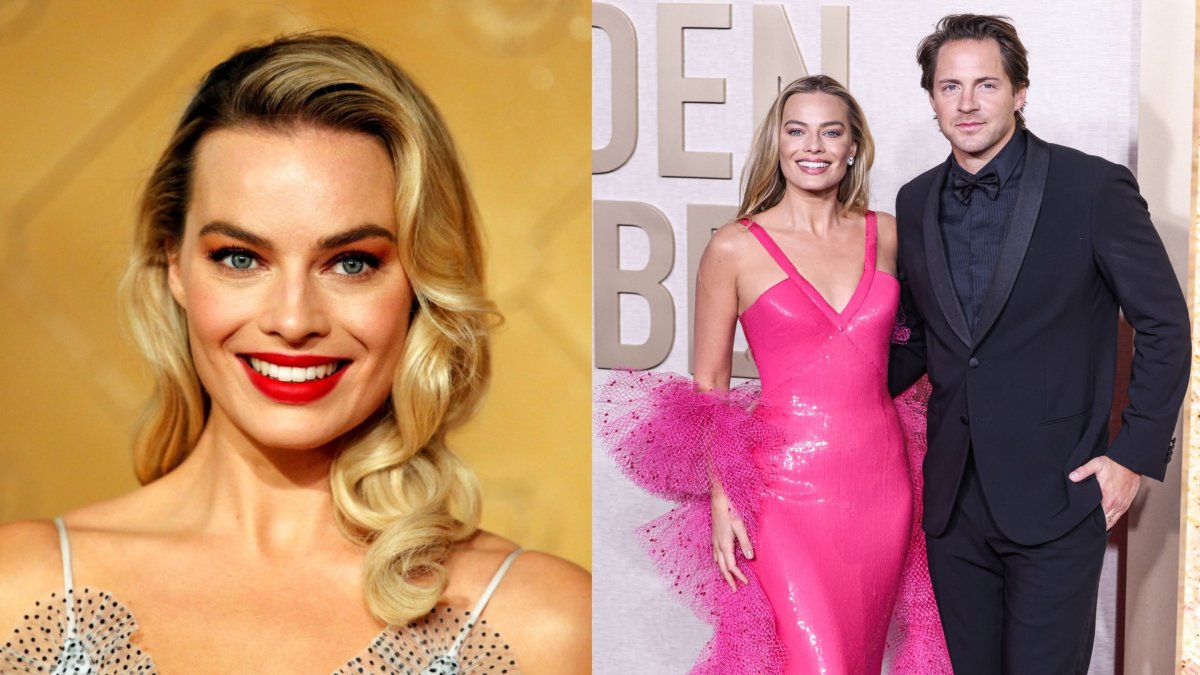 Margot Robbie su vyru / AFP/„Scanpix“ nuotr.