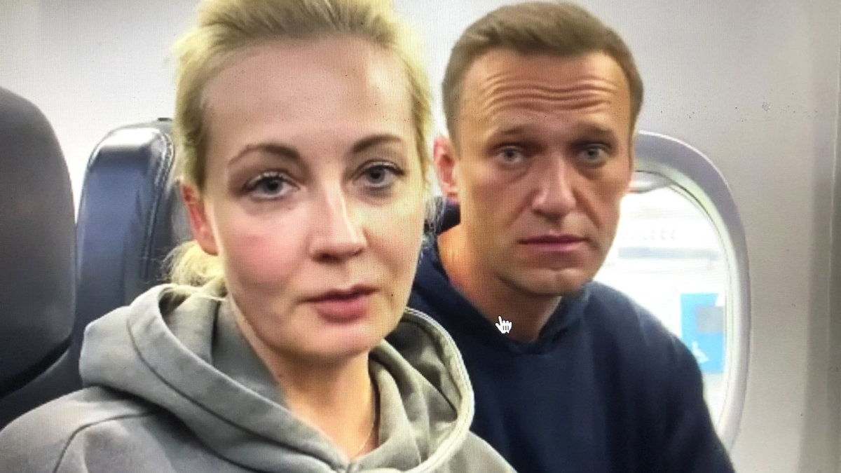 Aleksejus Navalnas su žmona Julija Navalnaja / Scanpix nuotr.