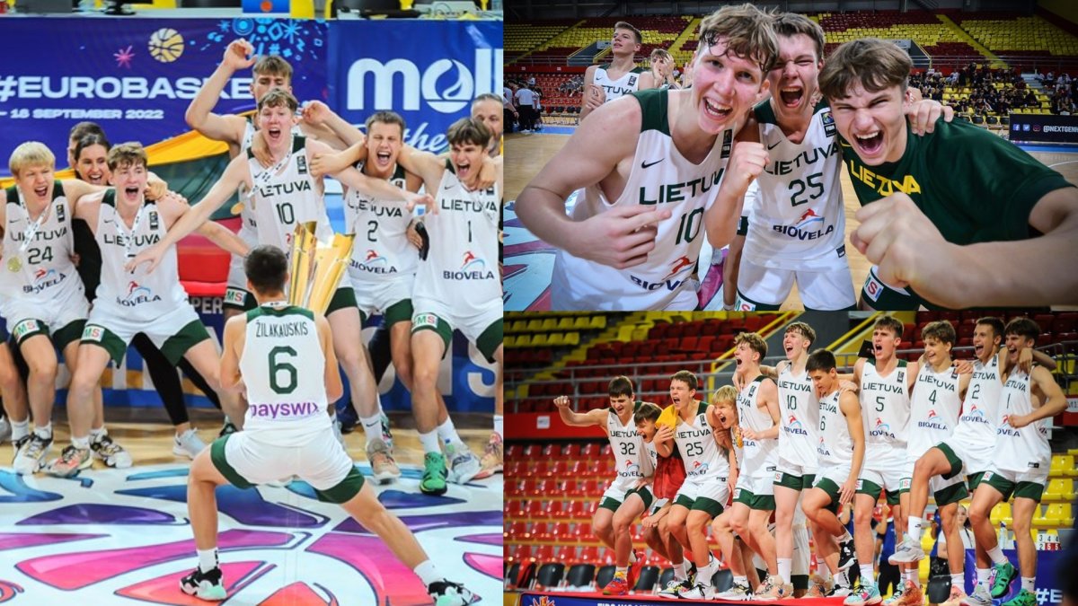 Lietuvos U-16 vaikinų krepšinio rinktinė – Europos čempionė / FIBA nuotr. 