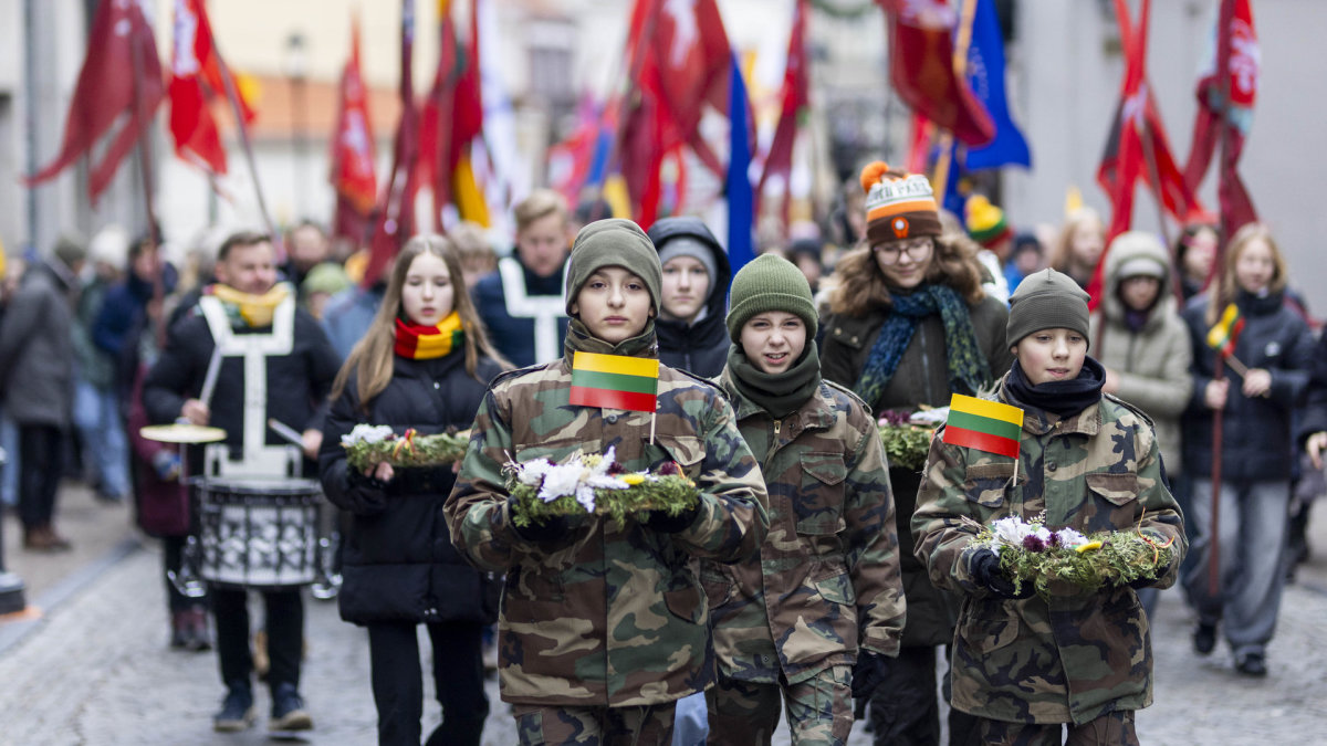 Šventinė jaunimo eisena „Lietuvos valstybės keliu“ / Irmanto Gelūno / BNS nuotr.