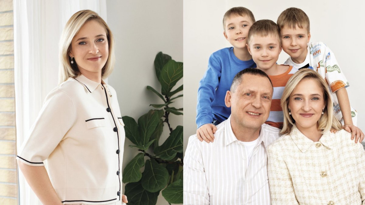 Justina Klyvienė su vyru ir vaikais / Redos Mickevičiūtės nuotraukos