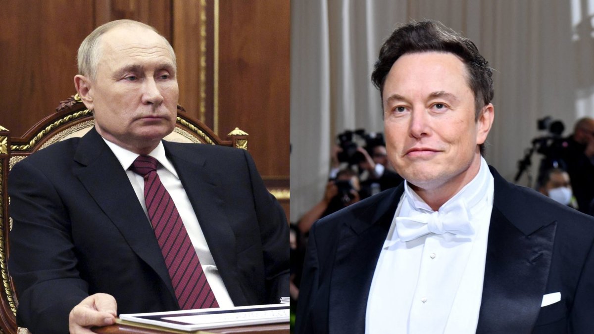Elonas Muskas ir Vladimiras Putinas / „Scanpix“ nuotr.